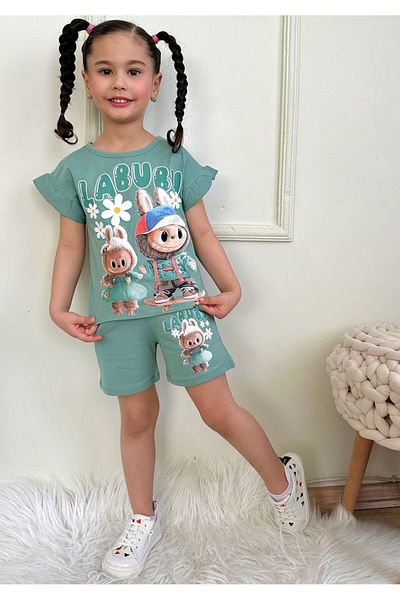 LİLLYPİCCA Patterned Ruffle Gathered Bottom Top Set