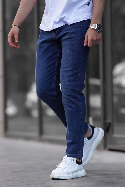 Madmext Ανδρικό τζιν Blue Straight Fit 6856