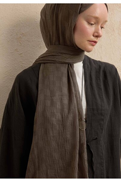 Fresh Modal Checked Shawl Smoke