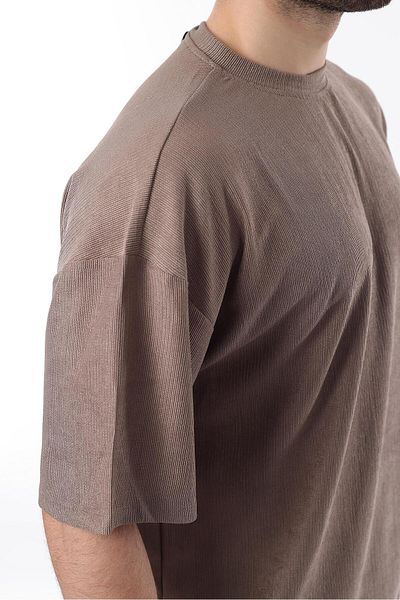 Madmext Σετ ανδρικό σορτς Dried Rose Crew Neck 5949