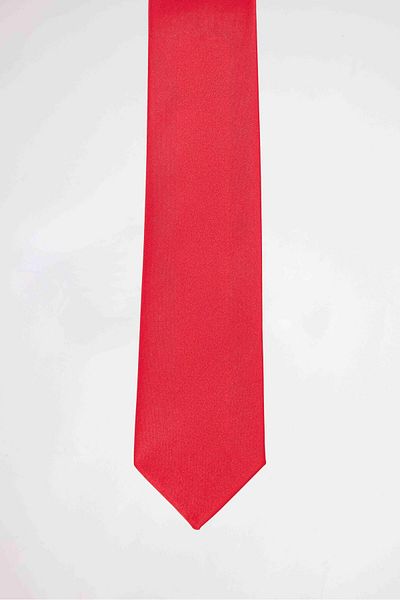 Tudors 3 Pack Plain Classic Red Men's Tie with Pocket Square