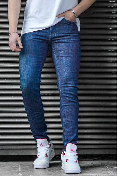 Madmext Dark Blue Slim fit Men's Jeans 6864