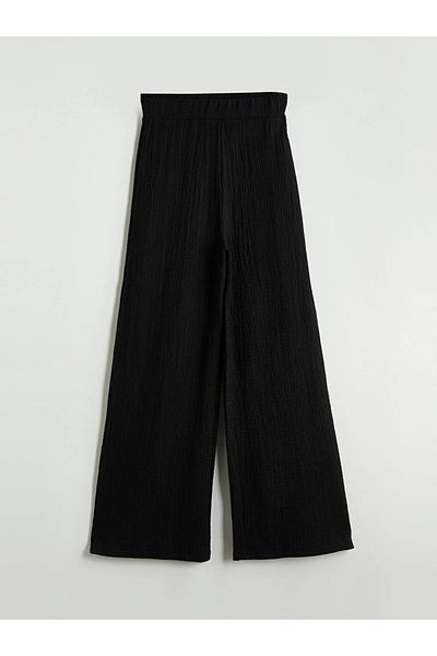 LC Waikiki Pantaloni de damă LCWAIKIKI Classic Black cu talie elastică
