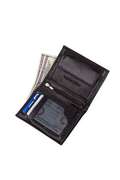 Newish Polo Men's Genuine Leather Card Holder and Wallet - Black