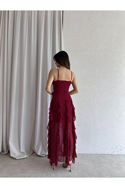 Mooi Butik Jose Maxi Dress 4793 - Burgundy