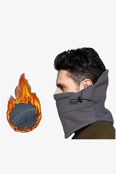 roseberry قبعة وشاح رمادية للجنسين في قبعة شتوية مريحة ومناسبة للجيش - R1413