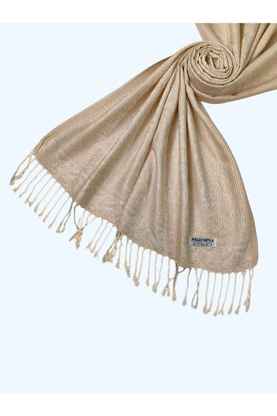 mim eşarp Işıl İpek - Ethnic Patterned Pashmina Shawl 75X190