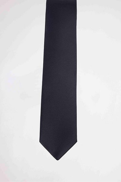 Tudors 3 Pack Plain Classic Black Men's Tie with Pocket Square