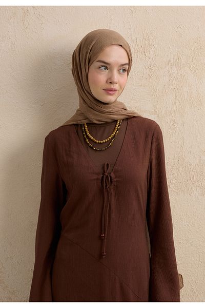 Fresh Modal Checkered Shawl Nude