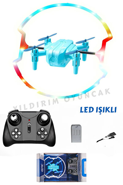 YILDIRIM OYUNCAK LED Işıklı 360° Dönebilen Drone - Akrobat Full LED Işıklı Drone 2.4GHz Uzaktan Kumanda Kamerasız