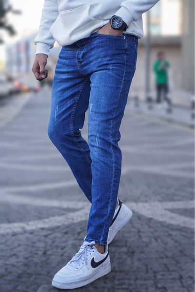Madmext Dark Blue Skinny Fit Jean T6315