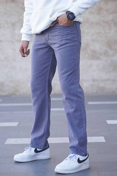Madmext Dyed Grey Straight Fit pánské džínové kalhoty 6312