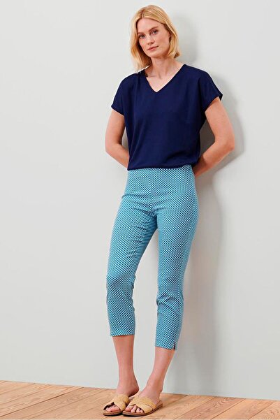 Tchibo Women Skinny Fit 7/8 Stretch Trouser Pants, Multicolor