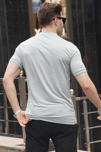 Madmext Mintgrünes Polo-T-Shirt mit Richterkragen für Herren 6107