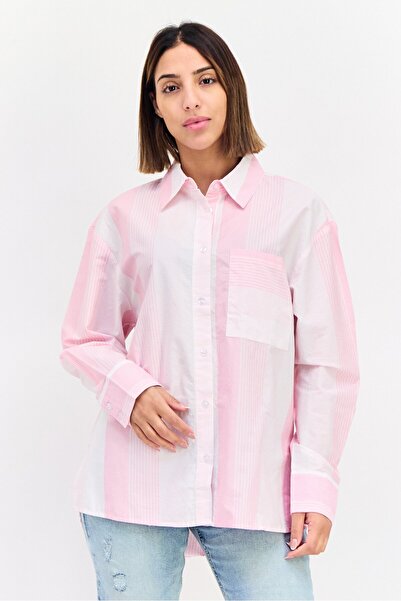 XOXO Women Regular Fit Stripe Long Sleeves Casual Shirt, Multicolor