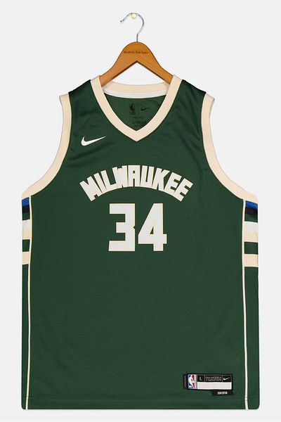 Nike x NBA Kids Boy Milwauke Basketball Jersey, Green