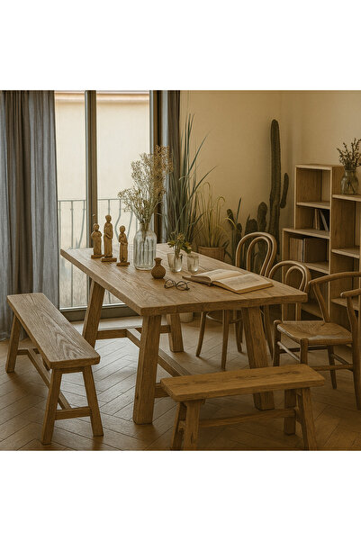 Timber'sTeam -hazel- Ahşap Doğal Kütük Yemek / Toplantı / Çalışma Masası