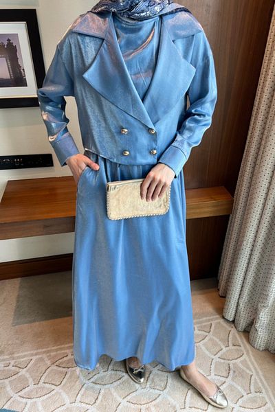 Tasarım Women's Jacquard Two-Piece Jacket and Dress Set – Stylish and Elegant Invitation Combination