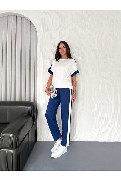 sportiness Garnish Soft Texture Modal Fabric Tracksuit Set