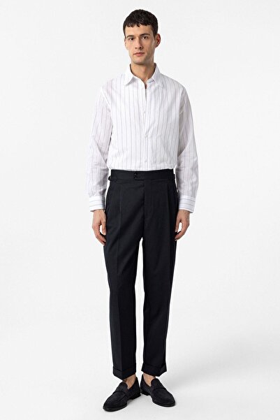 Antioch White Relaxed Striped Men's Shirt