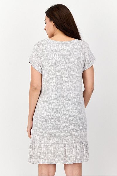 Company Ellen Tracy Women All Over Print Sleeveless Sleepwear Dress, Grey