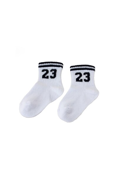 Bibaby Biorganic Number Age Short Sock Socks 68422 White