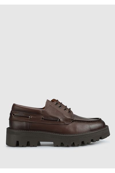 Provoq Men's Brown Leather Shoes