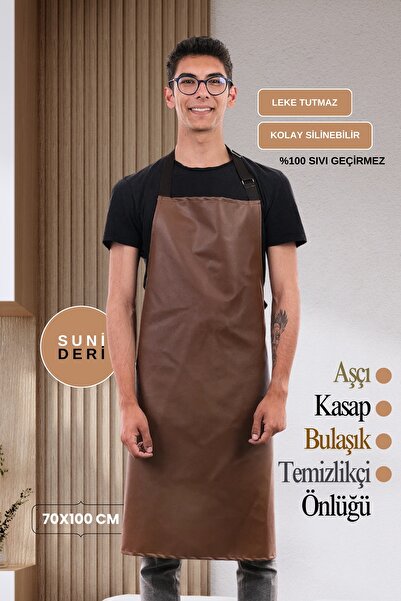 sevilya Suni Deri Su Geçirmez Bulaşıkçı Önlüğü Aşçı Önlüğü Kasap Önlüğü Temizlikçi Önlüğü