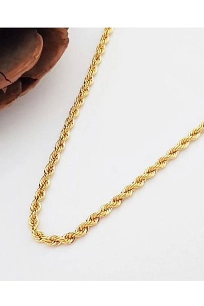 Ervalina Rope Chain Necklace Gold Color