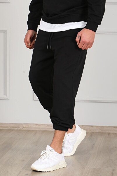 Madmext Μαύρη ανδρική αθλητική φόρμα Oversize Short Leg 4832