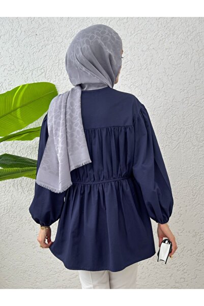 Modamorfo Сорочка-туніка з шнурівкою спереду та ґудзиками по всій довжині - Лаці