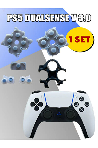 POPKONSOL Ps5 İç Lastik V3 Silikon İletken PS5 Dualsense Versiyon 3 Tamir Yed...