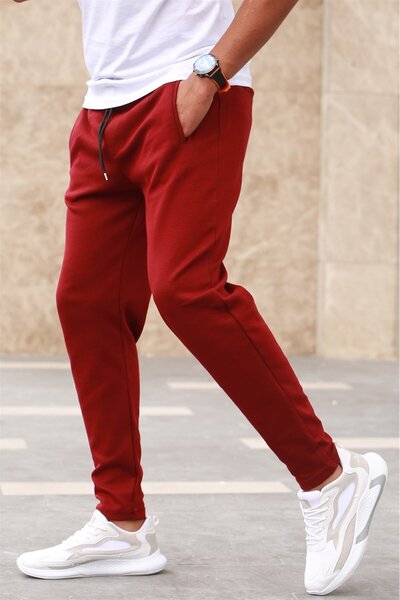 Madmext Basic Bordo Eşofman 2935