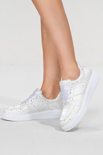 Stilo Pantofi sport albi pentru femei cu talpă ușoară Stone Pantofi cu design special