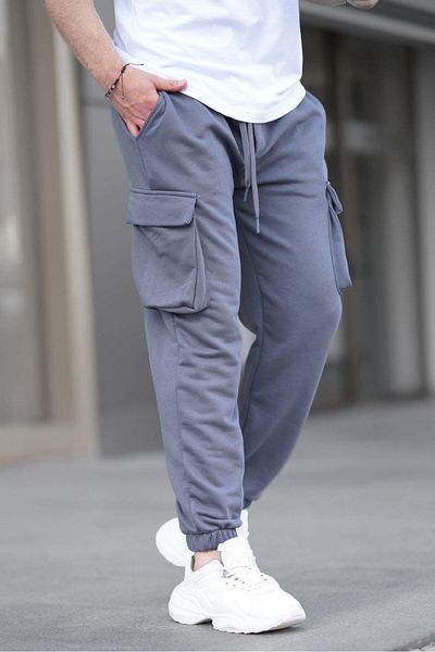 Madmext Ανδρικό φούτερ Smoked Cuff Elastic Cargo Pocket 6514