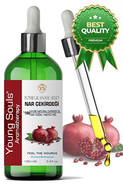 YOUNG SOULS Pomegranate Seed Carrier Oil ( Cold Pressed ) Nar Çekirdeği Taşıy...