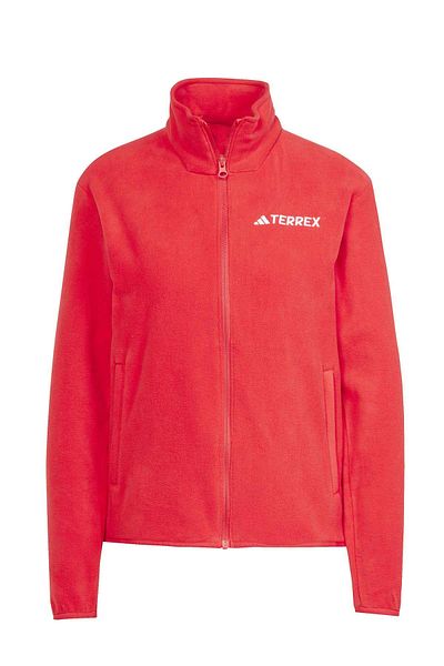 adidas W Mt Ess Fz Fl Red Women's Fleece Sweatshirt