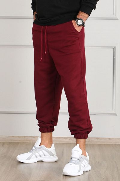 Madmext Bordeauxroter Oversize-Trainingsanzug mit kurzem Bein für Herren 4832