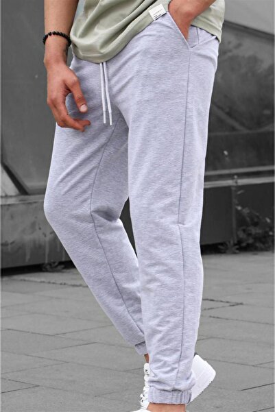 Madmext Gri Basic Paçası Lastikli Erkek Eşofman 5494