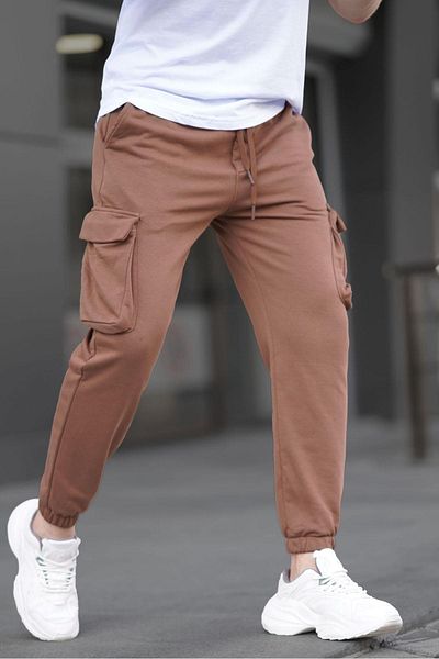Madmext Καφέ Elasticized Cargo Pocket Ανδρικό Φούτερ 6514