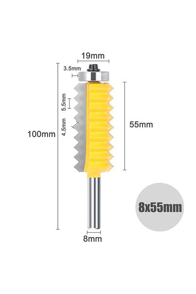 Choice 8x55mm Xcan 8mm Shank Finger Joint Glue Milling Cutter Raised Panel V Joint Router Bits For Wood Ten