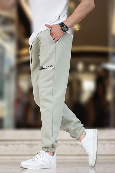Madmext Herren-Jogginghose – Grün, elastisches Bein, bedruckt 6549