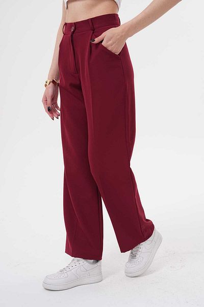 H&A İSTANBUL Women's New Season Pleated Fabric High Waist Palazzo Pants