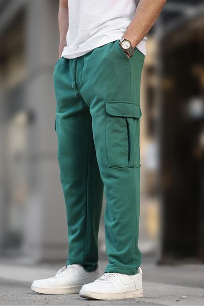Madmext Grüne Basic-Jogginghose – Kargotasche mit verstellbarer Taille 6552