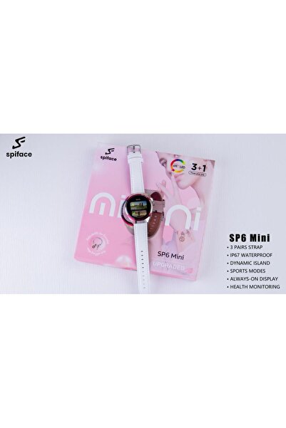 Serreha Akıllı Saat Sp6 Mini Akıllı Süper Amoled Kadın Kol Saati 3 Kordon ve ...