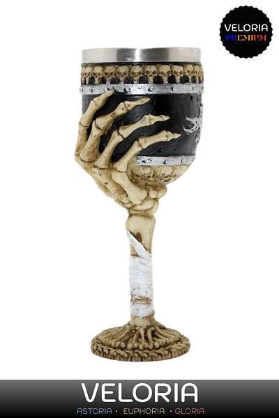Veloria Premium Decorative Gift for Lover Friend Stainless Steel Specially Designed Goblet Cup 18 X 7 cm