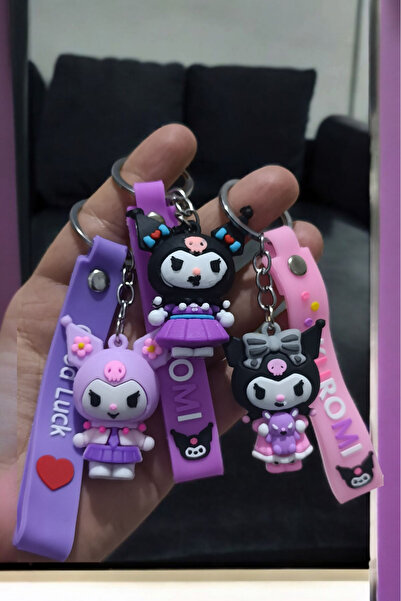 Birmem 3'lü Kuromi Anahtarlık Seti Farklı Tasarımlarda