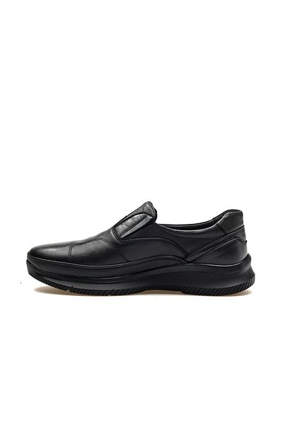 Forelli For-hallux Pantofi ocazionali ortopedici confortabili pentru bărbați din piele naturală 25 ani 46109 M Negru