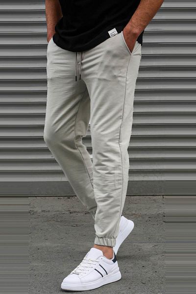 Madmext Grau lackierter Basic-Trainingsanzug für Herren mit elastischen Beinen 5494