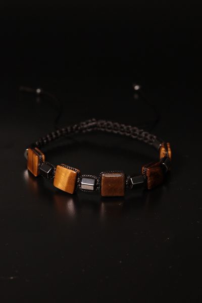 CessNova Certified 100% Original Brown Tiger Eye Handcrafted Macrame Knitted Bracelet